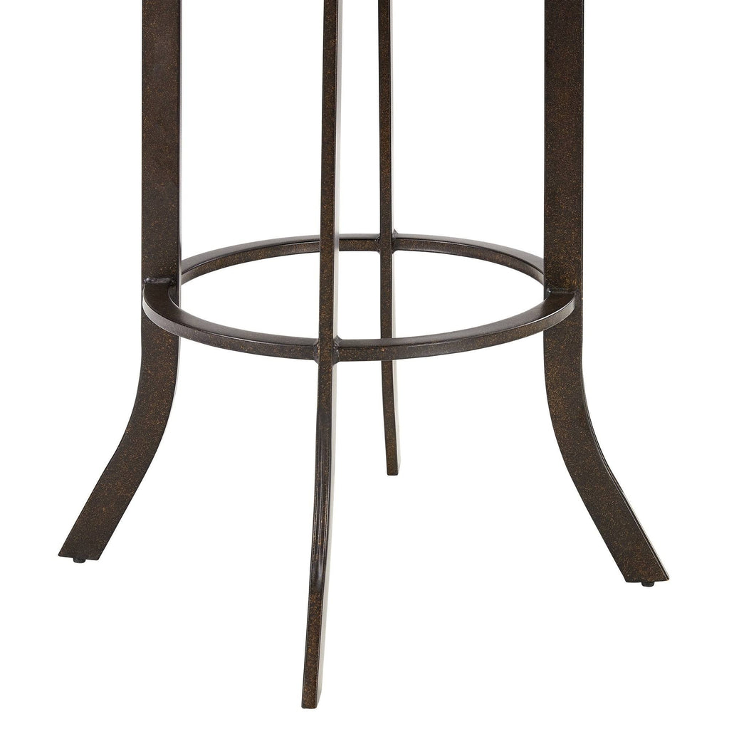 Auburn Bay and Brown Faux Leather Swivel Bar Stool J8955