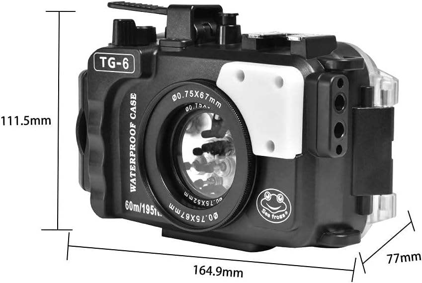 Black Waterproof Diving Case for Olympus TG-6 N762094