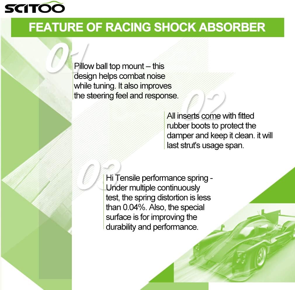 Coilover Suspension Shock Struts Full Set Kits for Mazda 3 R4441