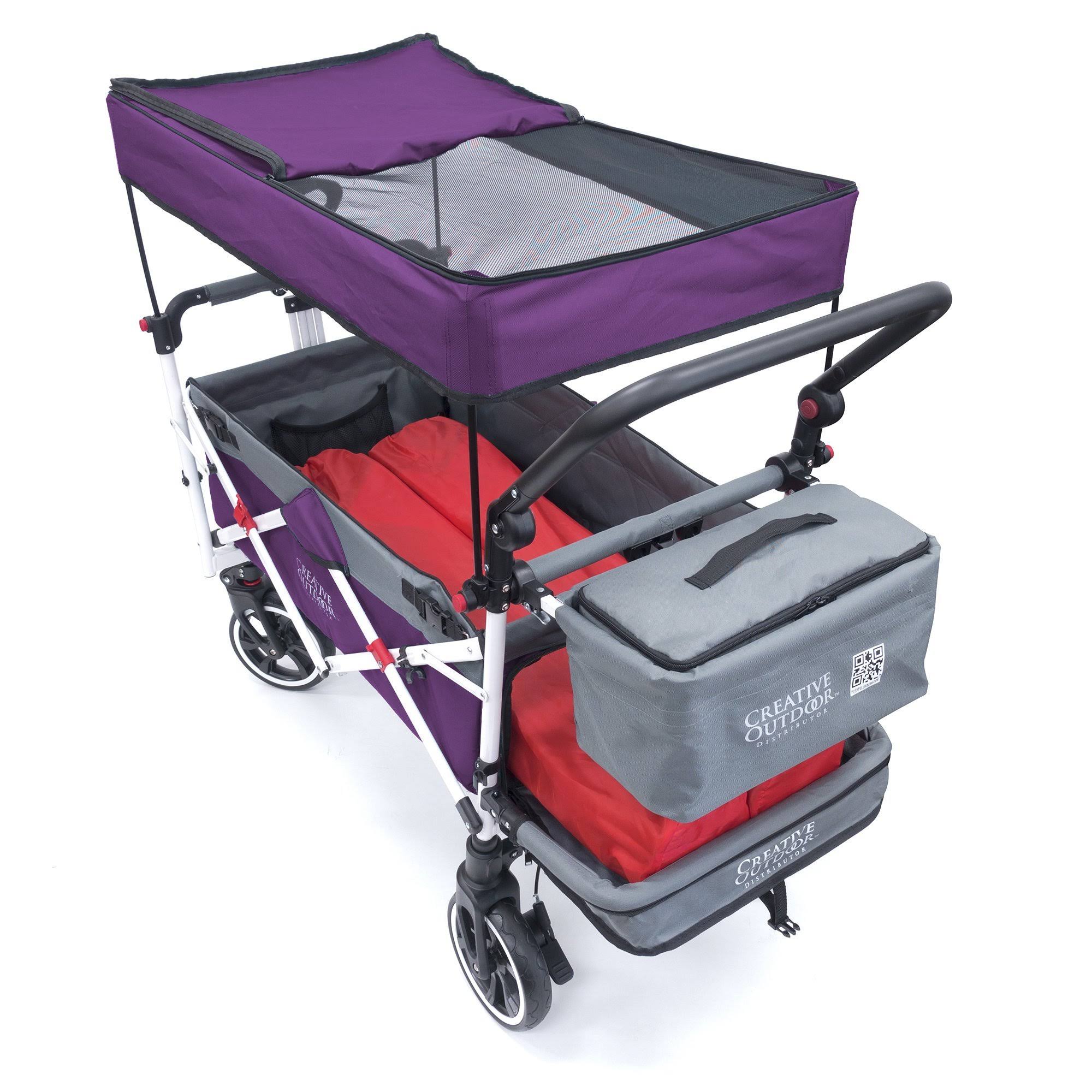 Purple Folding Wagon Stroller with Canopy X915505