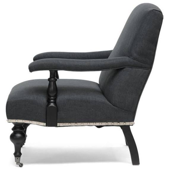 Gray Linen Arm Chair S209810