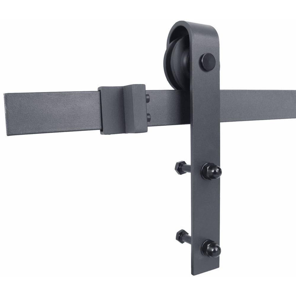Charcoal Black Solid Wood Interior Sliding Barn Door F2698