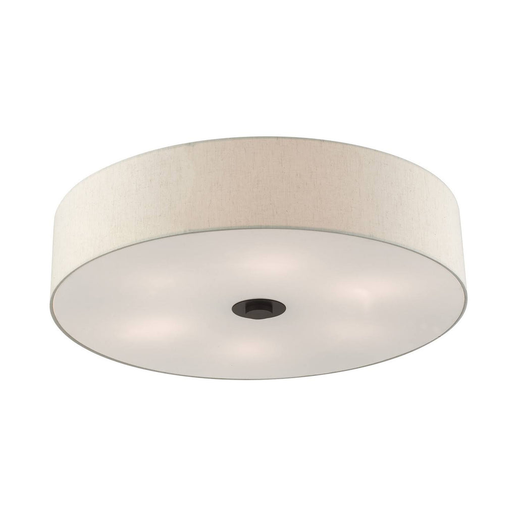 6 Light English Bronze Semi Flush Mount P357