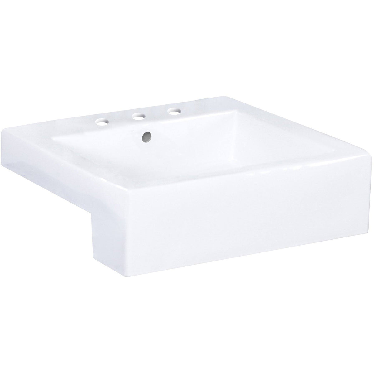 Semi-Recessed White Vessel C859773