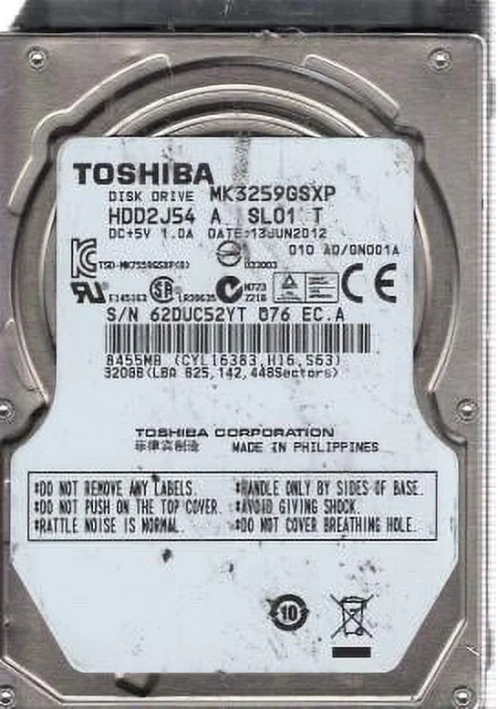 320GB SATA 2.5 Hard Drive K6032