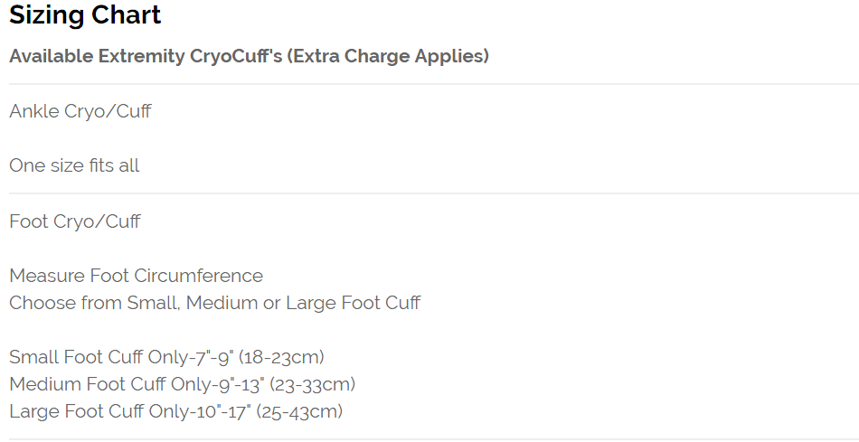 Cryo/Cuff with Gravity Cooler B85682