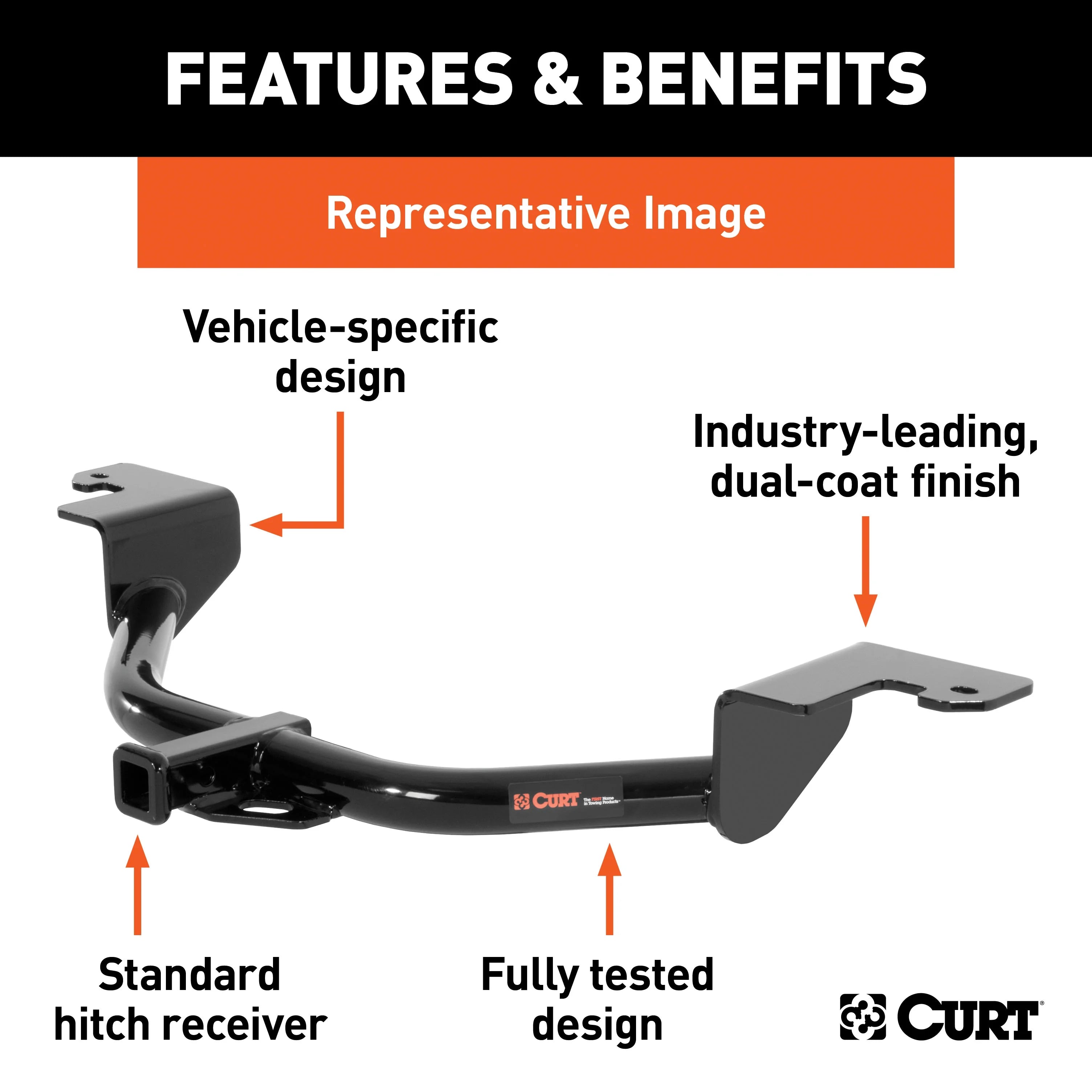 Class 1 Trailer Hitch with Installation Hardware, Pin & Clip R61141