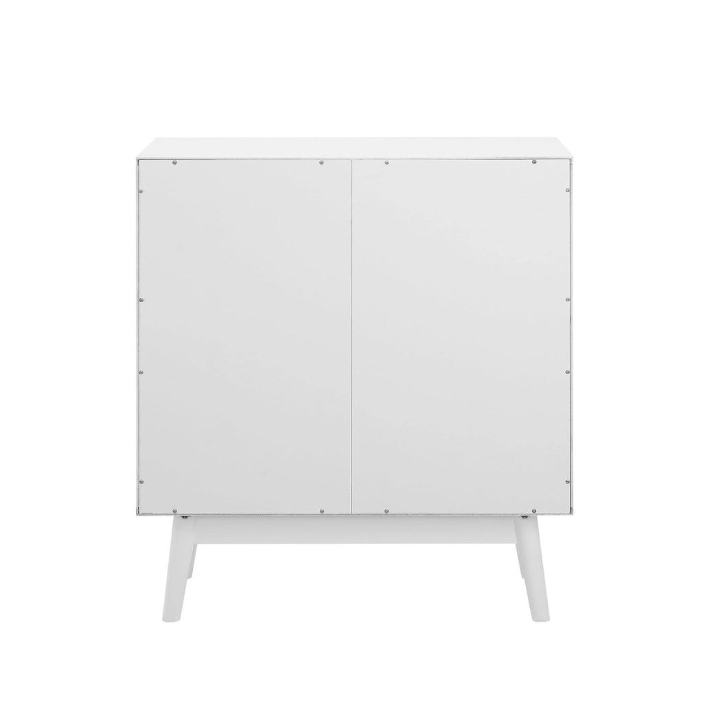 White Mid-Century Accent Cabinet S92744