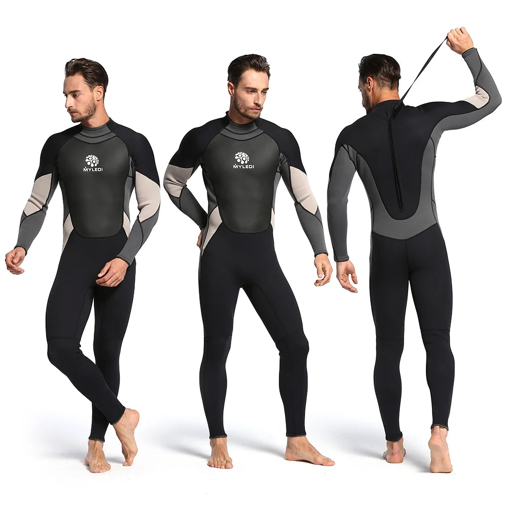 3mm Back Zip Full Body Wetsuit Jumpsuit Y160