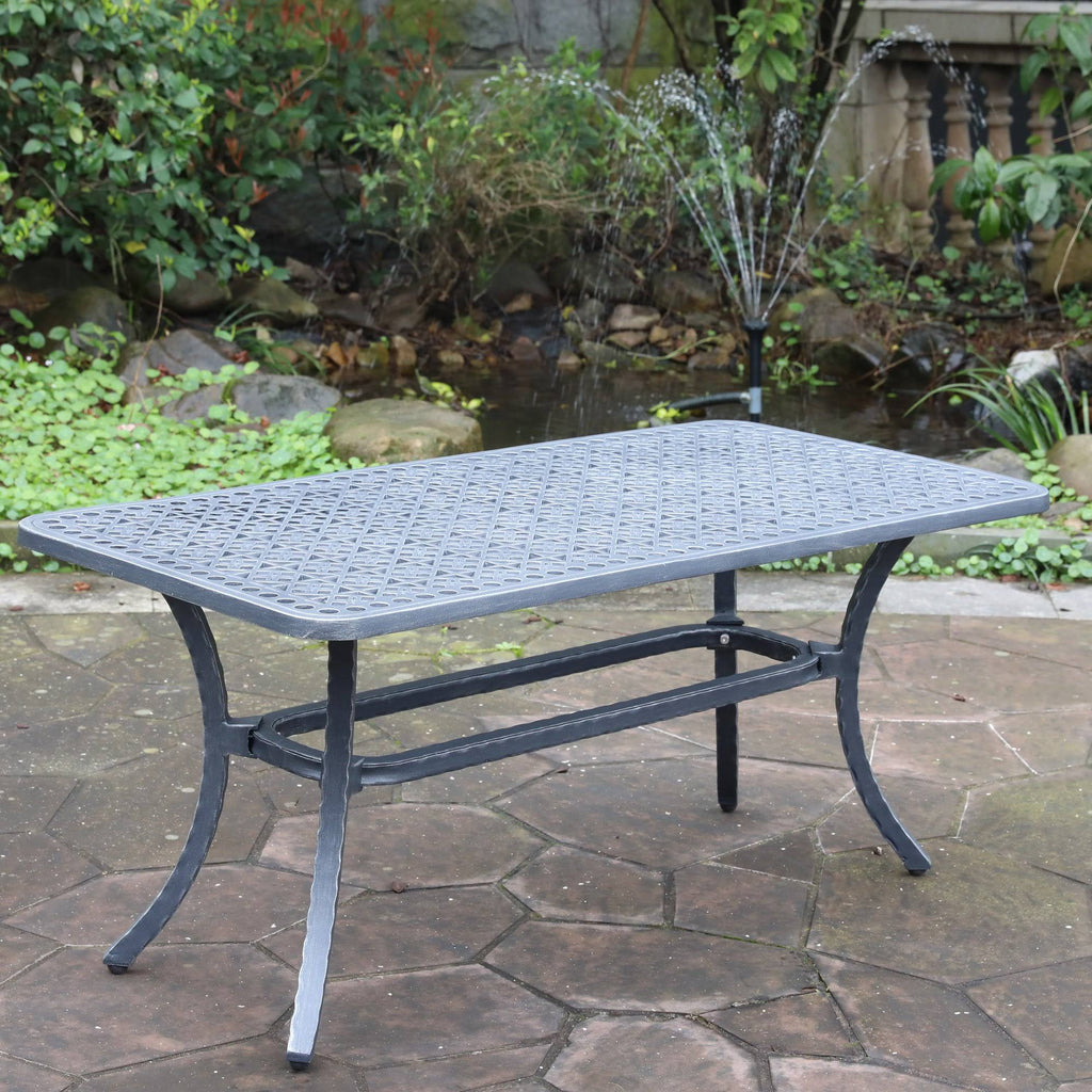 Gray Cast Aluminum Coffee Table D55491