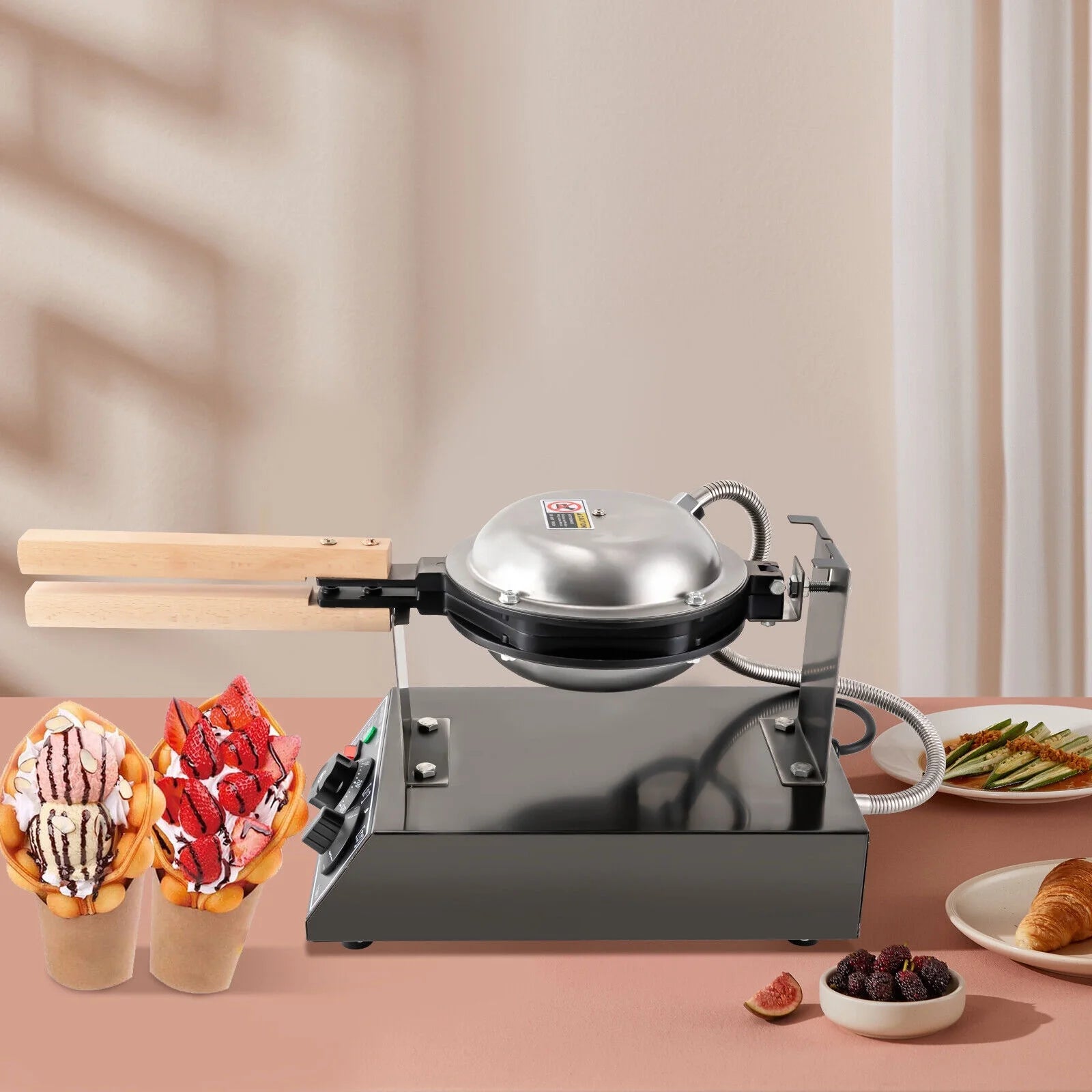 1400W Nonstick Stainless Electric Waffle Maker J34027