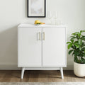White Mid-Century Accent Cabinet S92744
