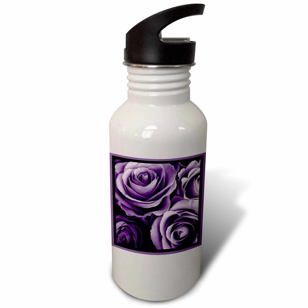 Lavender Purple Rose Bouquet Sports Water Bottle A76653