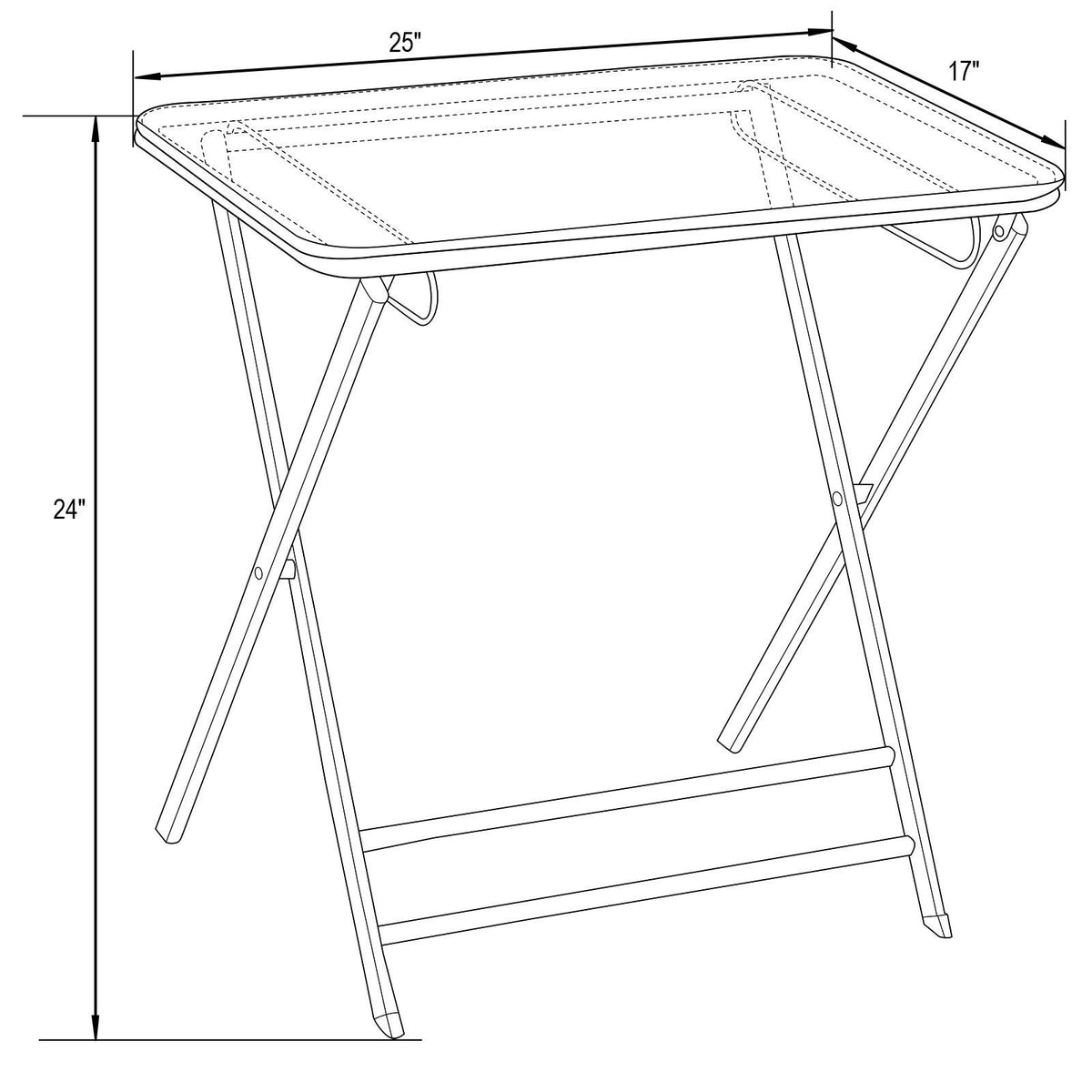 Victorian Blue Foldable End Side Table Tray P990213