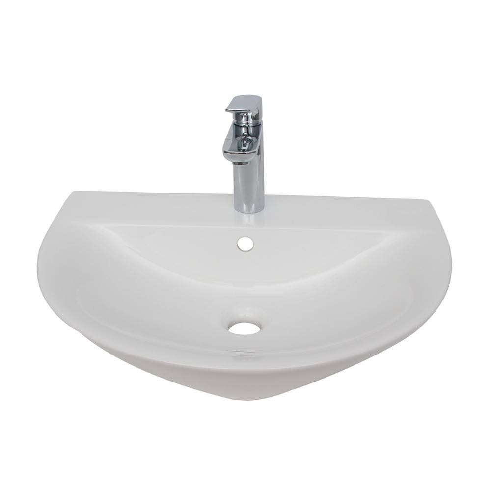 Vitreous China 20x22 Wall Mount Bathroom Sink with Overflow H81372