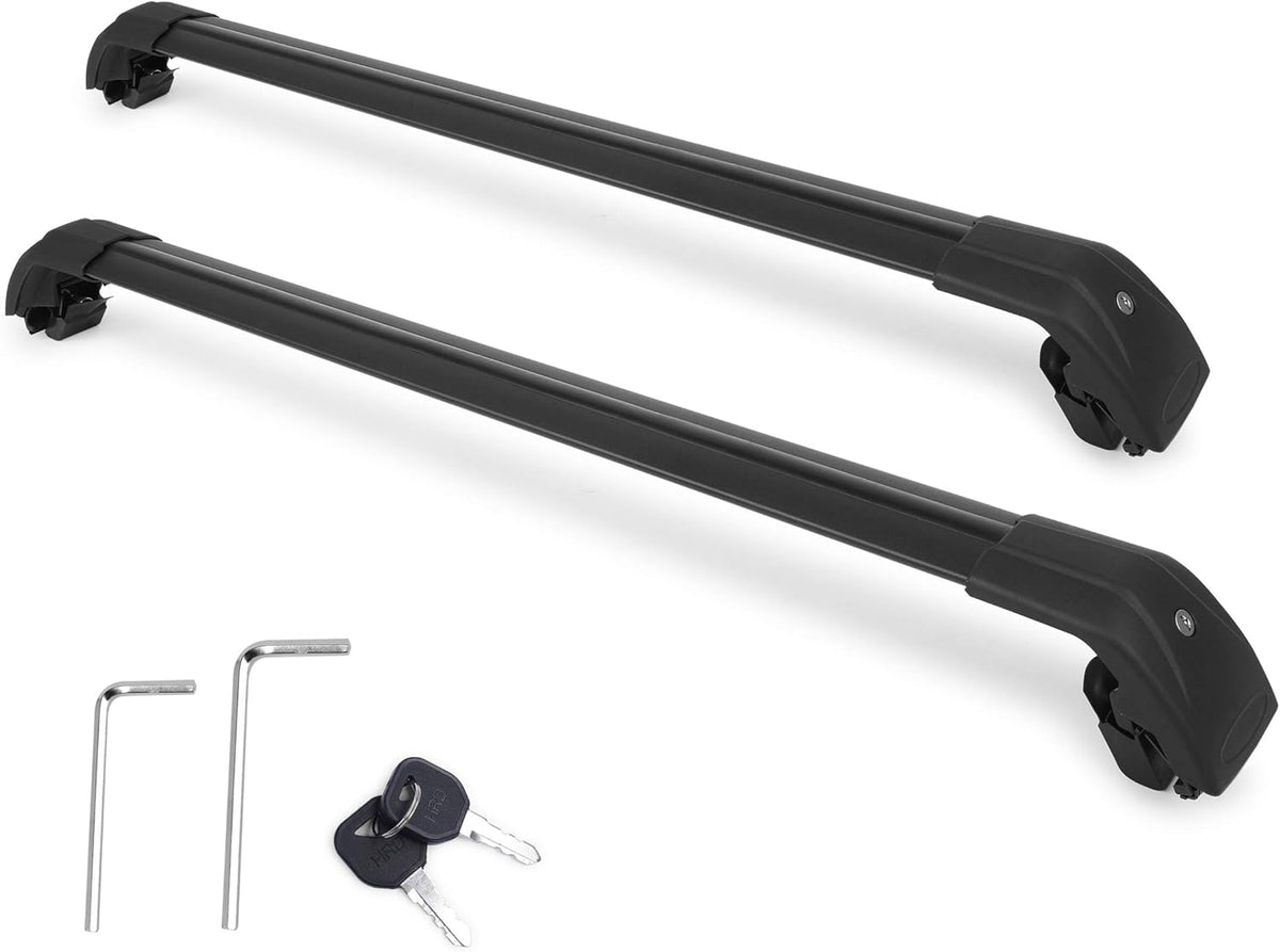 Roof Rack CrossBars Replacement for Honda HRV 2016-2019 Aircraft Aluminum Black Matte with Anti-Theft Locks O9254