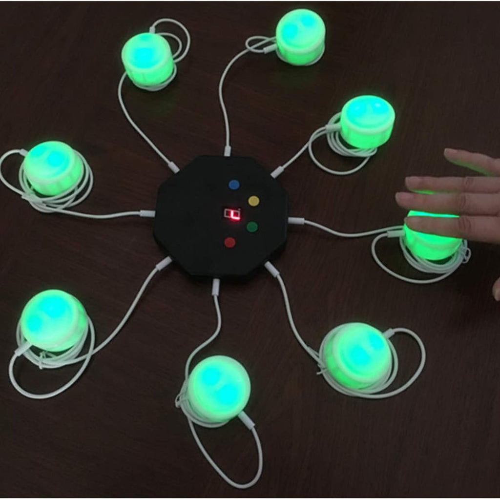 8-Player Game Buzzer System with LED Light Buttons A5834