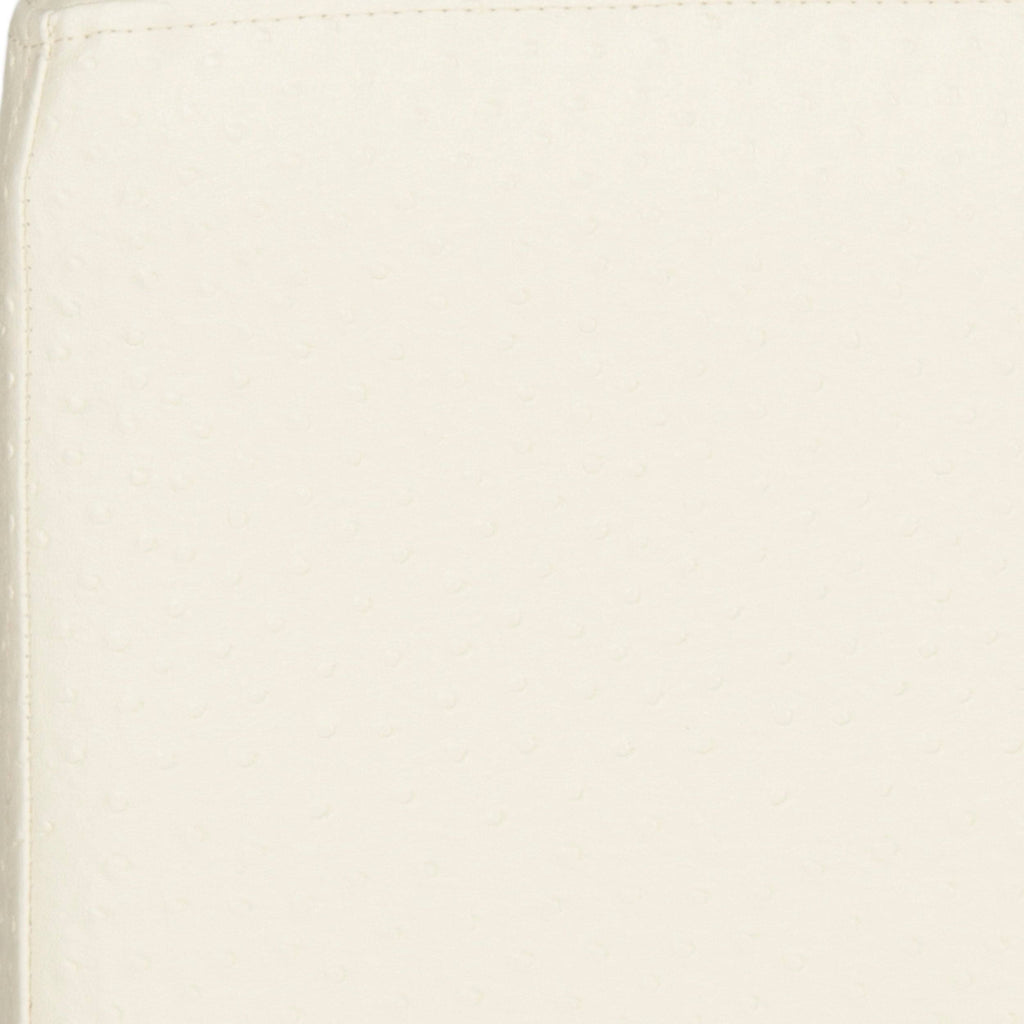 Cream Gold Faux Ostrich Ottoman Y983