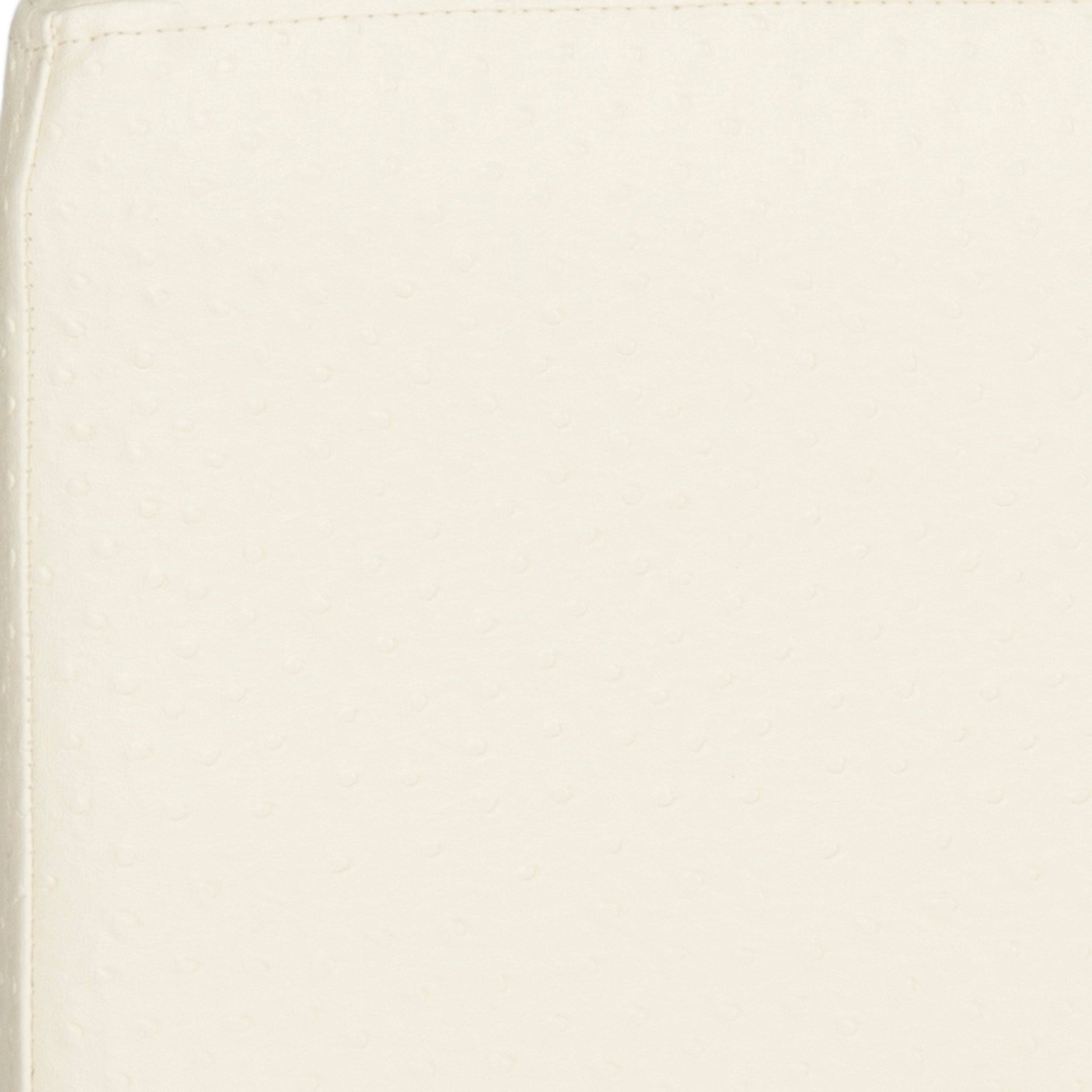 Cream Gold Faux Ostrich Ottoman Y983