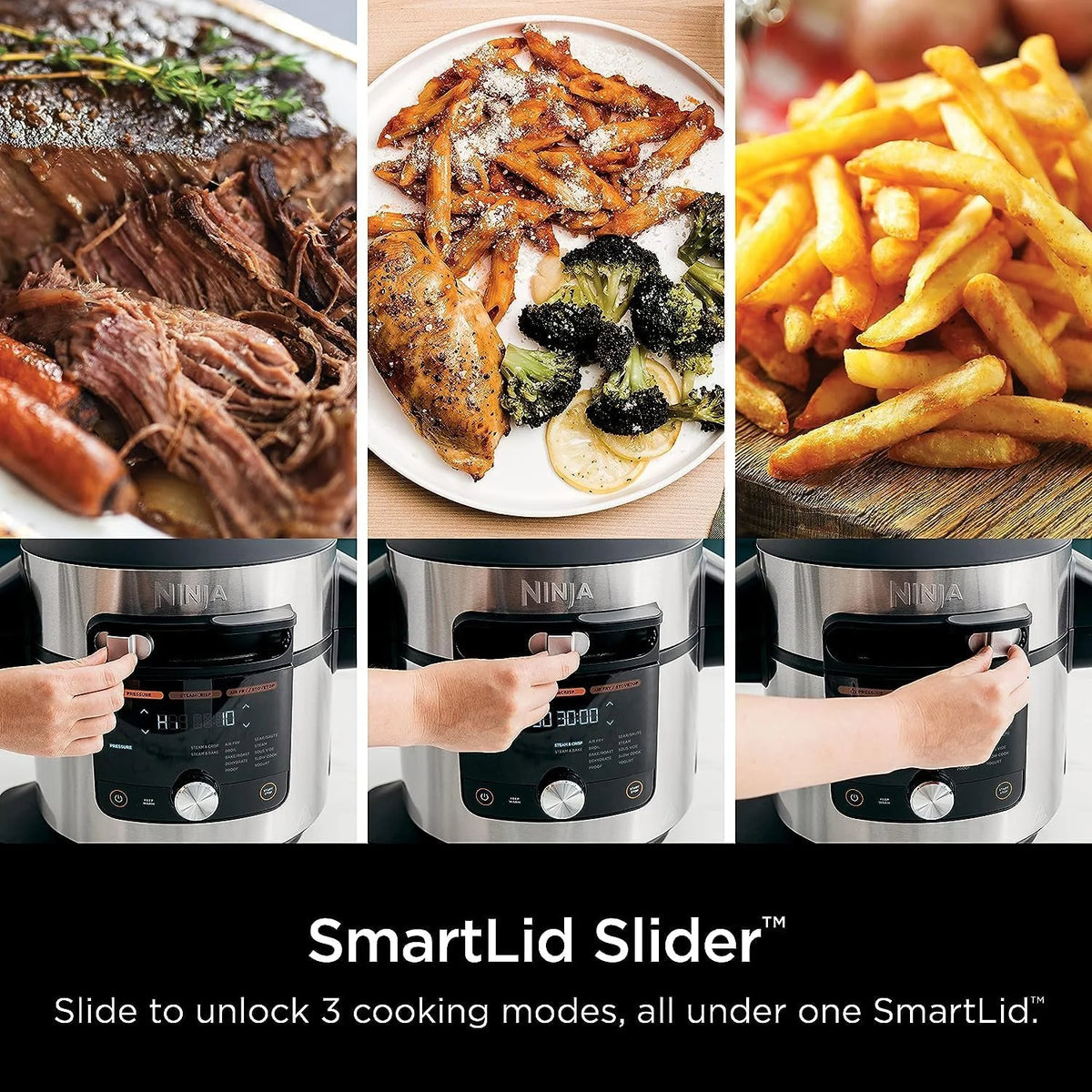 8 Qt. Pressure Cooker Steam Fryer with SmartLid M68394