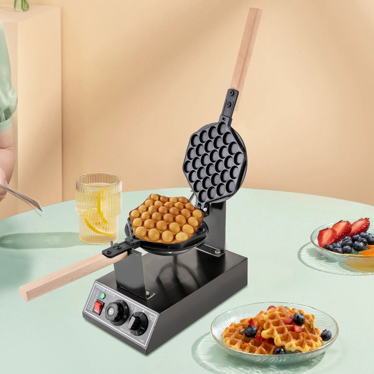 1400W Nonstick Stainless Electric Waffle Maker J34027
