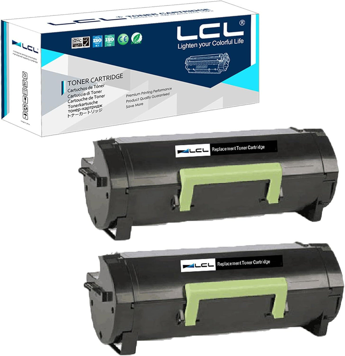Compatible Toner Cartridge Replacement for Lexmark 60F1000 (2-Pack Black) K141430