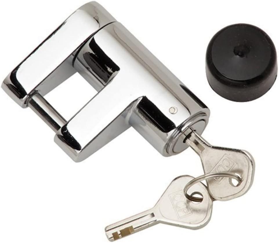 Trailer Coupler Lock Chrome Pack of 2 O121827