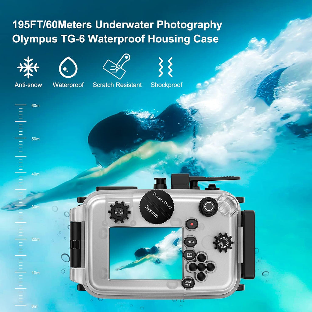 Black Waterproof Diving Case for Olympus TG-6 N762094