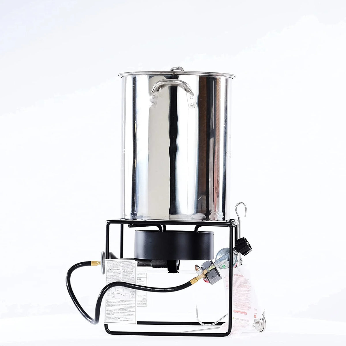 12 in. Welded Square Turkey Fryer Package with Stainless Steel Pot A151390