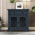 Navy Solid Wood Accent Cabinet F5734
