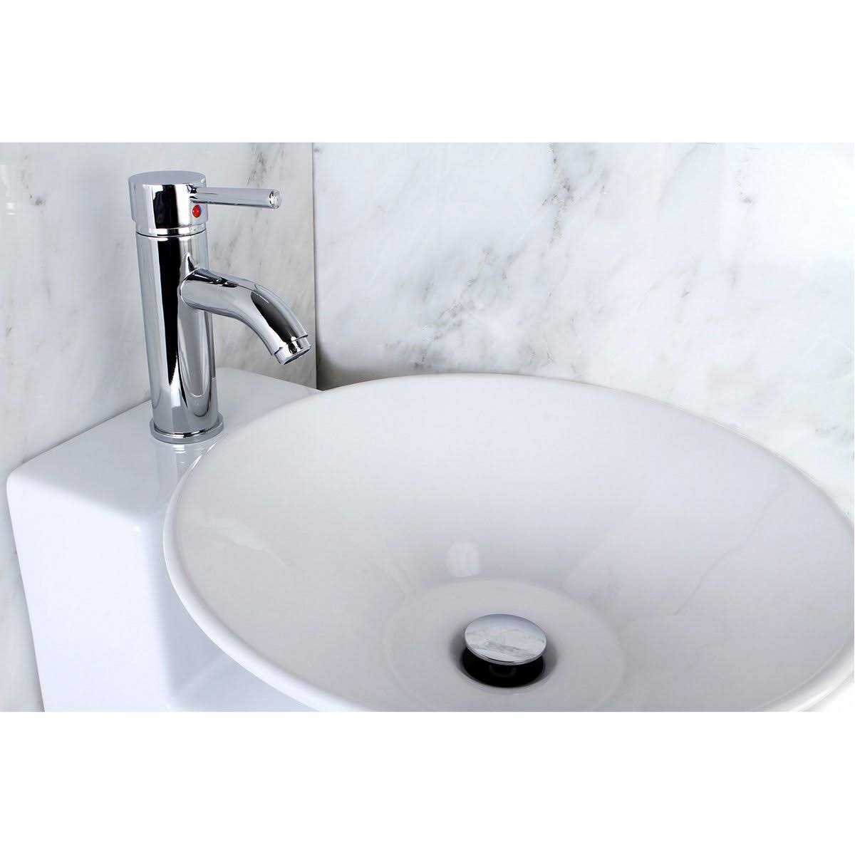 White China Vessel Bathroom Sink C44813