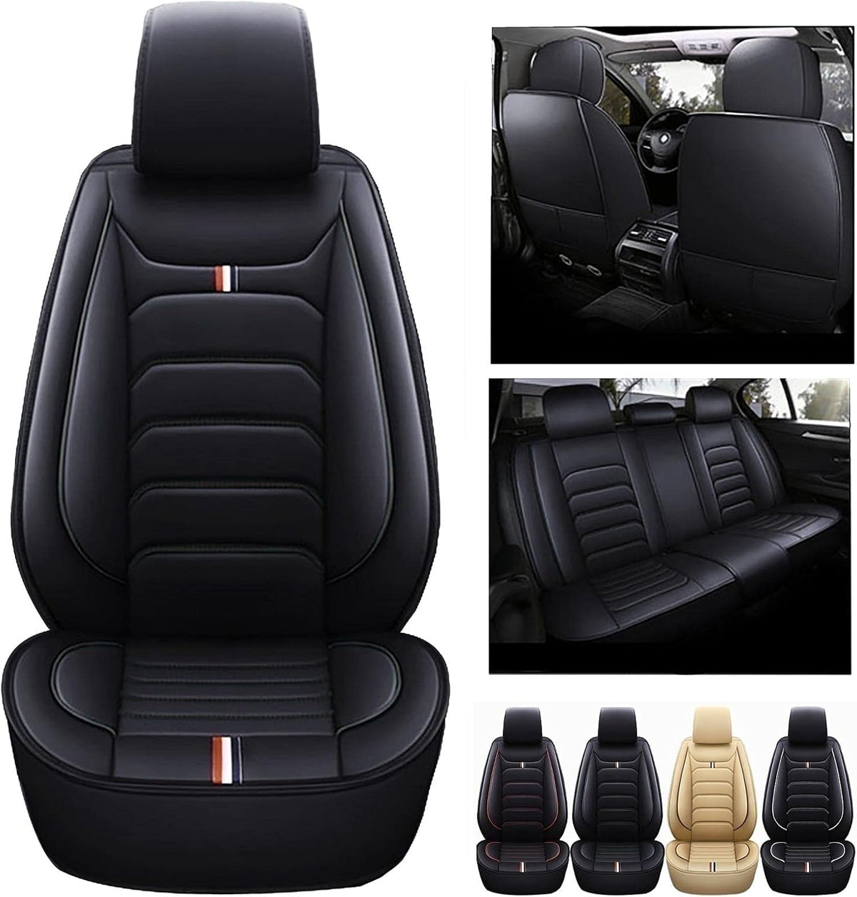 Beige PU Leather 5-seat Car Seat Covers for Celica F9345