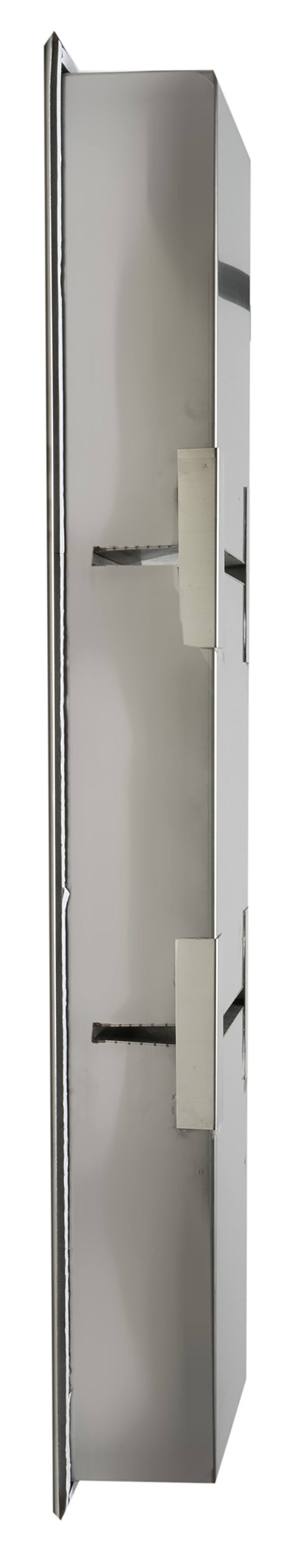 Brushed Stainless Steel 8 x 36 Vertical Triple Shelf Bath Shower Niche F64611