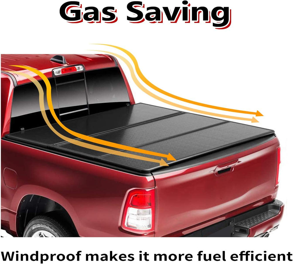 Hard Quad-Fold Fiberglass Truck Bed Tonneau Cover for F150 6'5" (78") L970