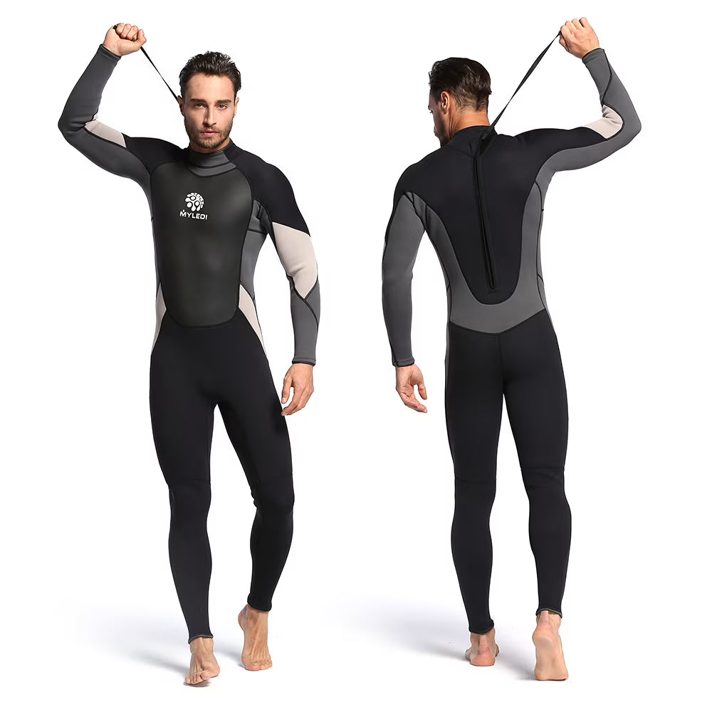 3mm Back Zip Full Body Wetsuit Jumpsuit Y160