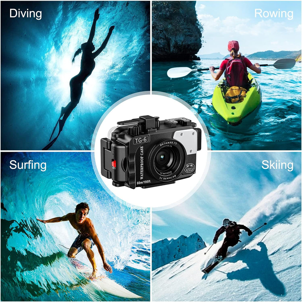 Black Waterproof Diving Case for Olympus TG-6 N762094
